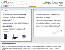 Tablet Screenshot of manlyelectronics.com.au